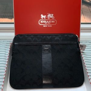Coach Black Signature iPad Sleeve